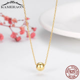 925 Sterling Silver Coin Beaded Necklace for Women Girls