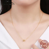 925 Sterling Silver Coin Beaded Necklace for Women Girls