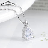 925 Silver Pendant Necklace CZ Zircon Stone Jewelry