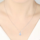 925 Silver Pendant Necklace CZ Zircon Stone Jewelry