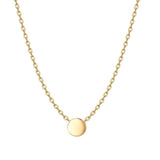 925 Silver Smooth Round Clavicle Necklace for Women
