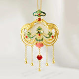 Hetian Jade Phoenix Pendant Tassel Necklace Wedding Jewelry Gift