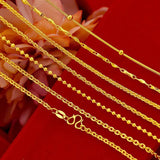 NK10 Fine Jewelry 24KT Slim Chain Link Necklace