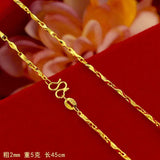NK10 Fine Jewelry 24KT Slim Chain Link Necklace