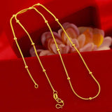 NK10 Fine Jewelry 24KT Slim Chain Link Necklace