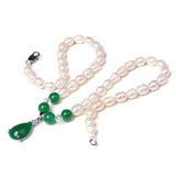 Freshwater Pearl Chain Necklace Agate Carnelian Pendant