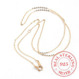 S925 Sterling Silver Choker Necklace 14K Plated Wedding Party Jewelry