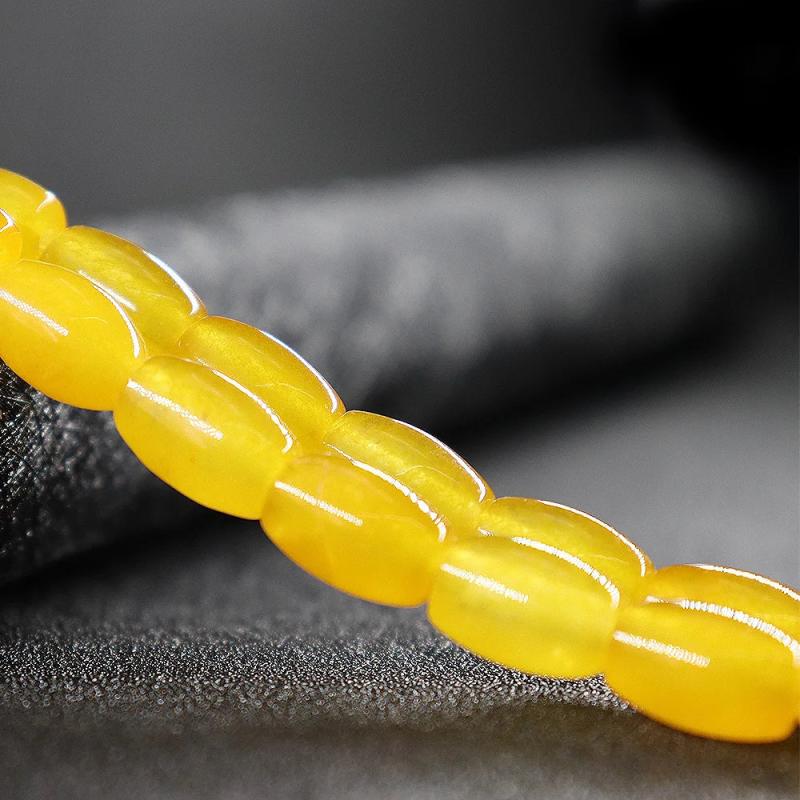 Malay Natural Jade Rice Beads 8X12mm Diy Accessories