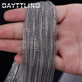 S925 Silver 5pcs 16-24 Inch Chain Necklace 1mm Women Men Jewelry Gift