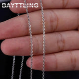 S925 Silver 5pcs 16-24 Inch Chain Necklace 1mm Women Men Jewelry Gift