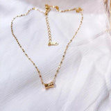 Stainless Steel Chain Choker Slim Waist Pendant Necklace