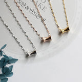 Stainless Steel Chain Choker Slim Waist Pendant Necklace