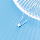 925 Sterling Silver Star Charm Pendant Necklace for Women