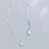 925 Sterling Silver Star Charm Pendant Necklace for Women