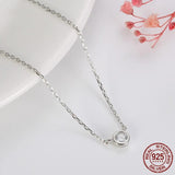 925 Silver CZ Zircon Necklace Women's Wedding Jewelry