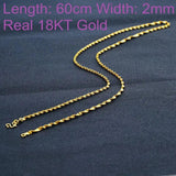 OMHXFC European Woman Long Wave 18KT Chain Necklace