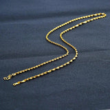OMHXFC European Woman Long Wave 18KT Chain Necklace