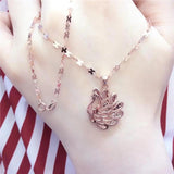 14K Rose Ethnic Peacock Necklace Pendant Charm Jewelry Gift