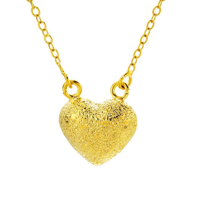 European Woman Female Party Birthday Wedding Gift Heart 18KT Pendant Necklace