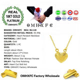 European Woman Female Party Birthday Wedding Gift Heart 18KT Pendant Necklace