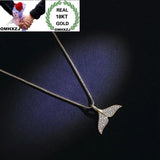 European Woman Party Birthday Mermaid Tail Zircon Necklace
