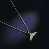 European Woman Party Birthday Mermaid Tail Zircon Necklace