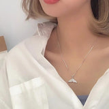European Woman Party Birthday Mermaid Tail Zircon Necklace