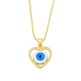 Geometric Love Five-pointed Star Eye Necklace Sweater Chain Female