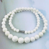 Natural Tridacna Round Beaded Necklace Jewelry for Women