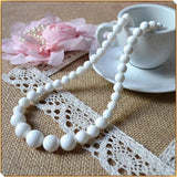 Natural Tridacna Round Beaded Necklace Jewelry for Women