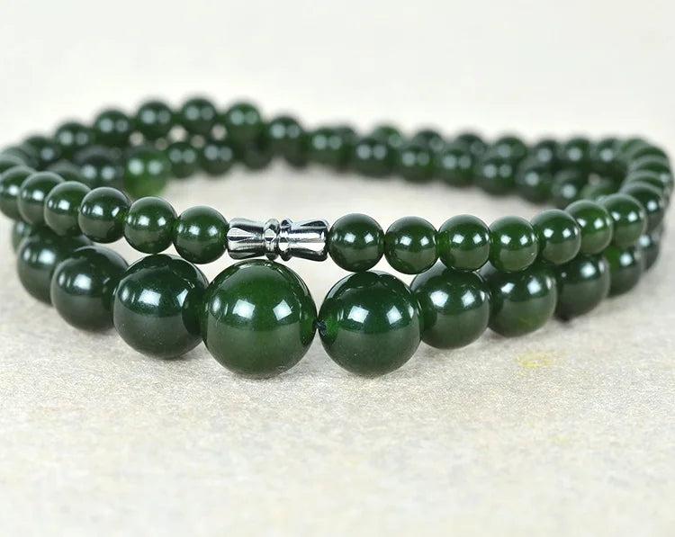 6-14mm Dark Jasper Tower Beads Necklace Fine Gemstone