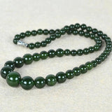 6-14mm Dark Jasper Tower Beads Necklace Fine Gemstone