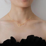 Circle Number 316L Titanium Stainless Steel Necklace Waterproof