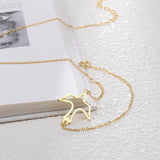 925 Sterling Silver Sweet Hollow Bird Pendant Necklace