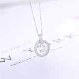 925 Silver CZ Ruyi Short Clavicle Chain Necklace Jewelry