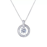 925 Silver CZ Ruyi Short Clavicle Chain Necklace Jewelry