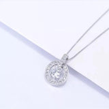 925 Silver CZ Ruyi Short Clavicle Chain Necklace Jewelry