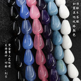 OMH Z36 8X12 Water Droplets Natural Jade Beaded Diy Accessories