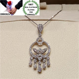 European Woman Party Birthday Wedding Gift Round Tassel Zircon Necklace