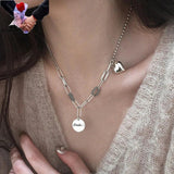 European Woman 925 Sterling Silver Necklace