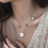 European Woman 925 Sterling Silver Necklace