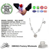 European Woman 925 Sterling Silver Necklace