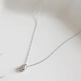 Korea 925 Silver Water Drop Pendant Necklace