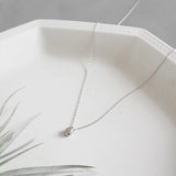 Korea 925 Silver Water Drop Pendant Necklace
