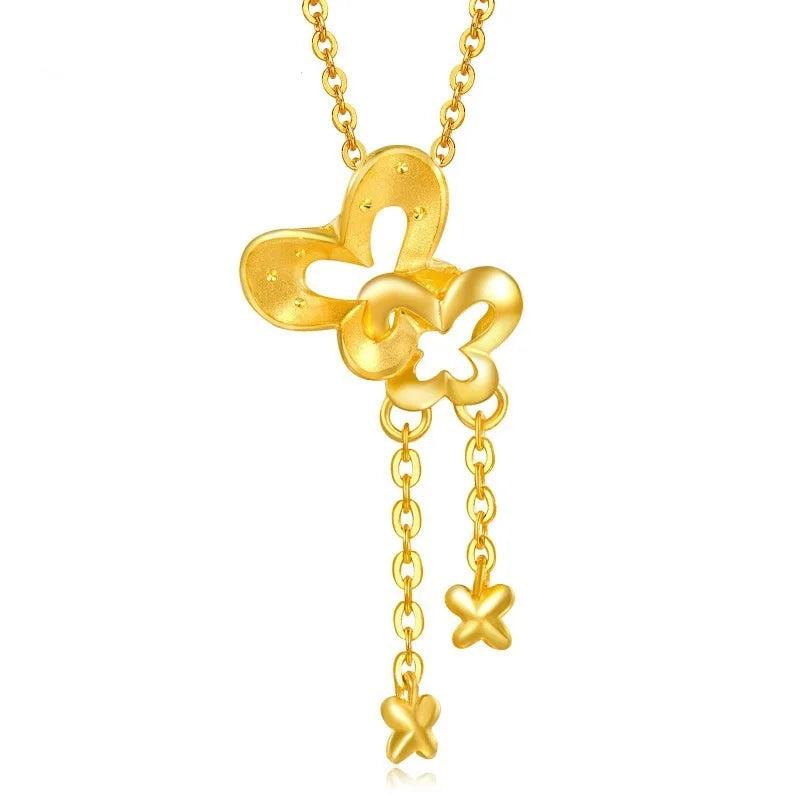 European Woman Girl Party Wedding Gift Butterfly Tassel Pendant Necklace