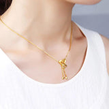European Woman Girl Party Wedding Gift Butterfly Tassel Pendant Necklace