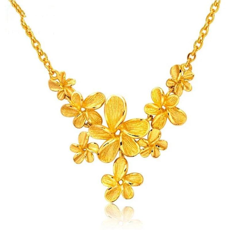 European Woman Party Wedding Gift Flower Pendant Necklace
