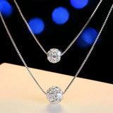 Zircon 925 Sterling Silver Pendant Necklace NA07
