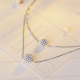 Zircon 925 Sterling Silver Pendant Necklace NA07