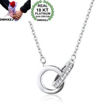 European Zircon Heart Pendant Necklace